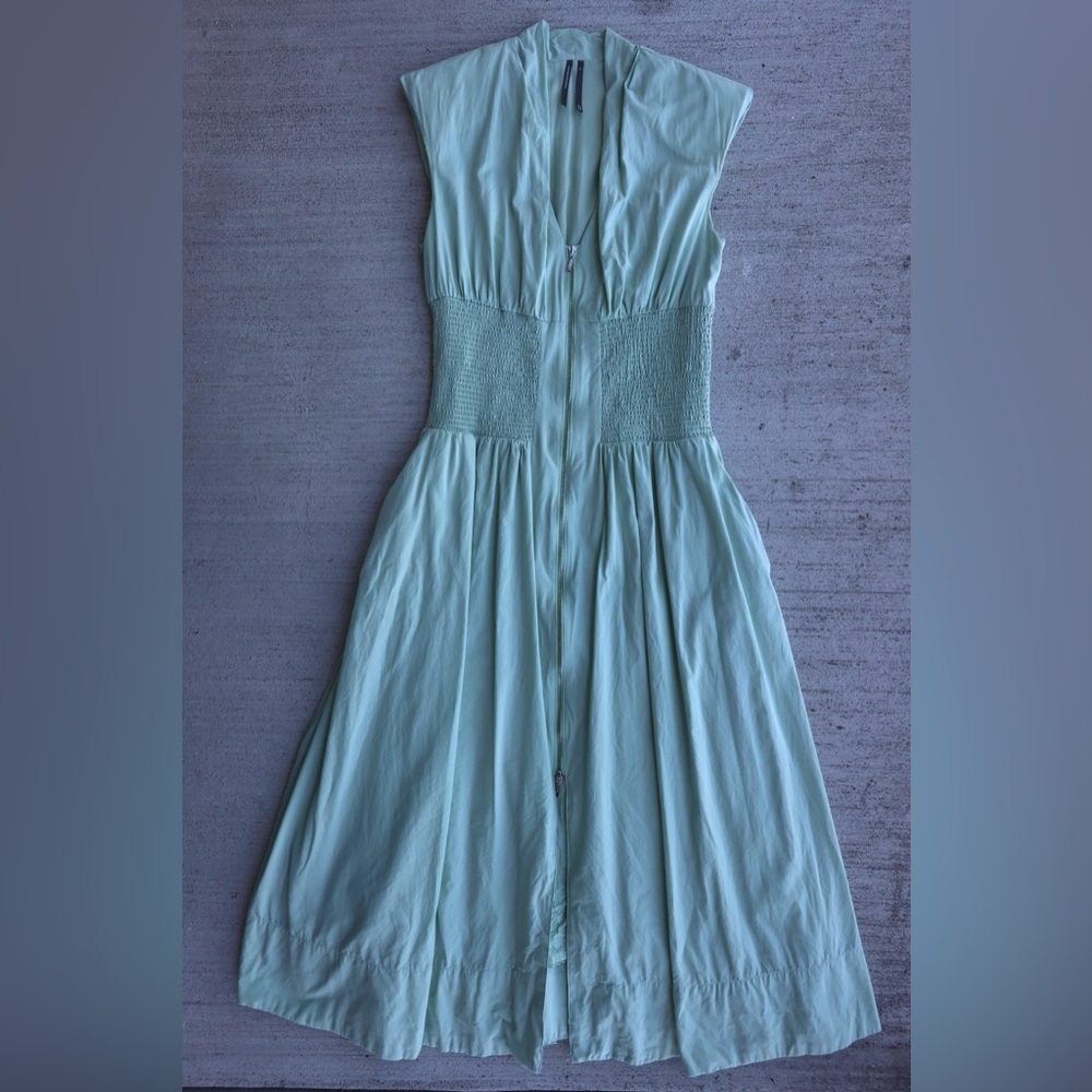 The Tommie Zip-Front Midi Dress from Anthropologie